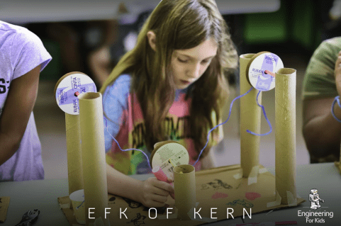Kids having hands-on STEM fun at Engineering For Kids of Kern